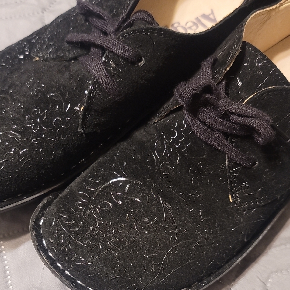 Alegria Black Lace-Up Shoes - Picture 6 of 9
